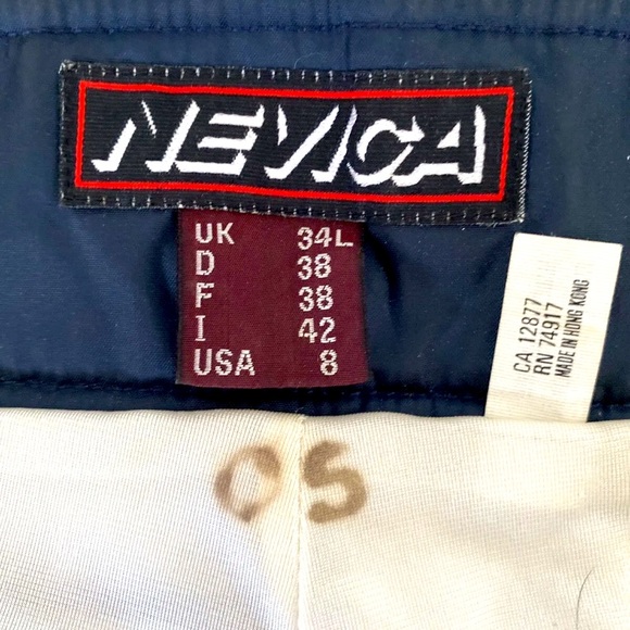 Nevica Vintage Ski Snow Pants Dark Blue Size 8 women’s nylon elastic - Picture 6 of 9